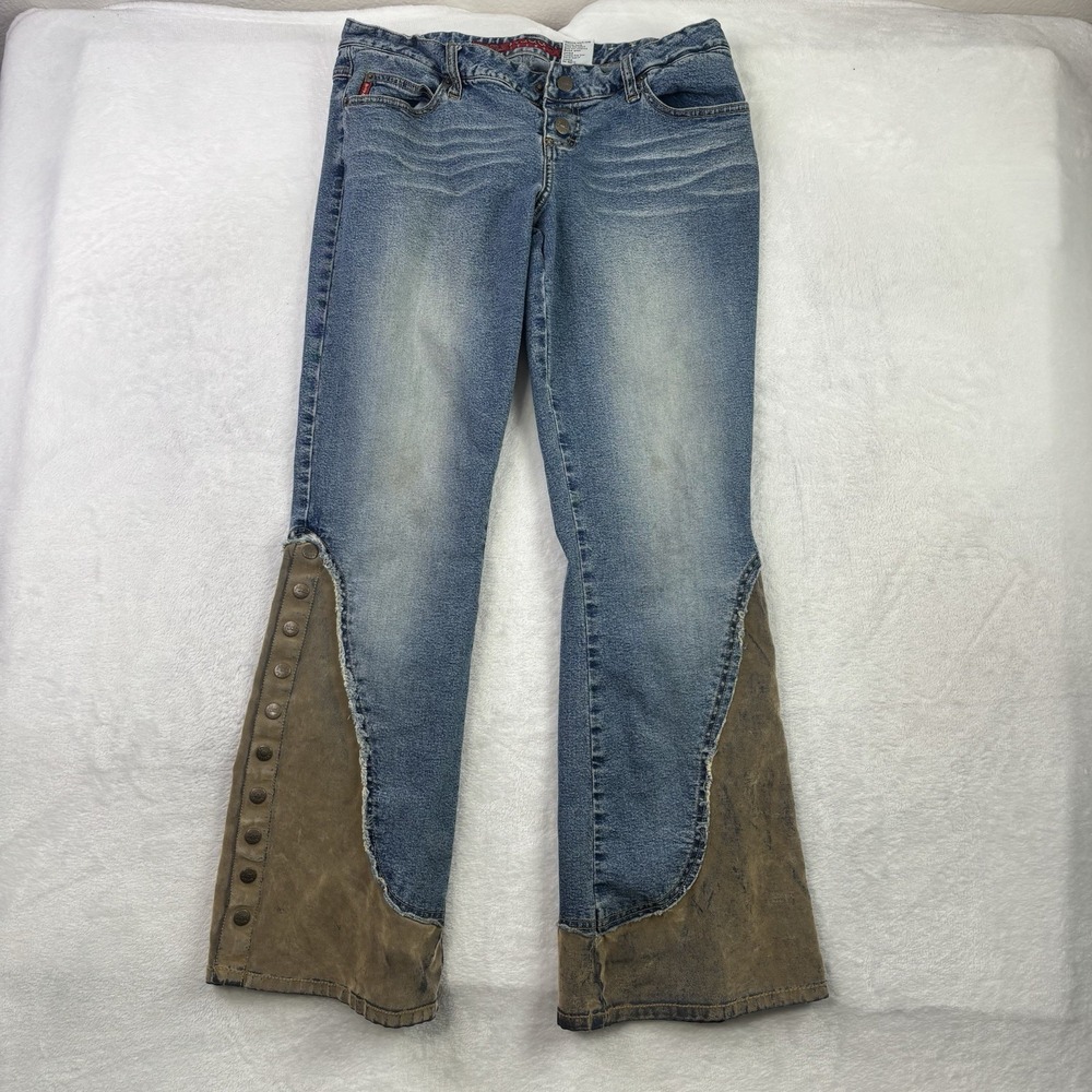 VTG Y2K Bratz MUDD Denim Flare Jeans Women's Size 11 Waist 32" x 32" Inseam